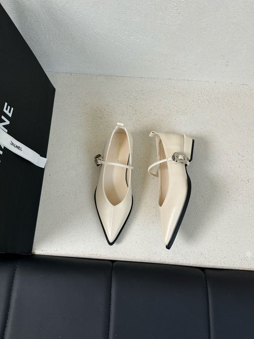 Chaussures Élégantes à Talon Épais – Style Coréen Chic & Confort Quotidien